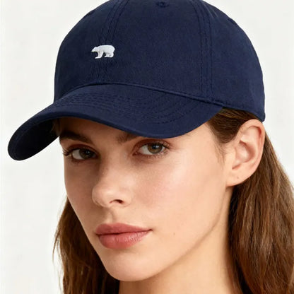 Polar Bear Embroidered Baseball Cap, Sun Protection, Stylish And Versatile For Men And Women