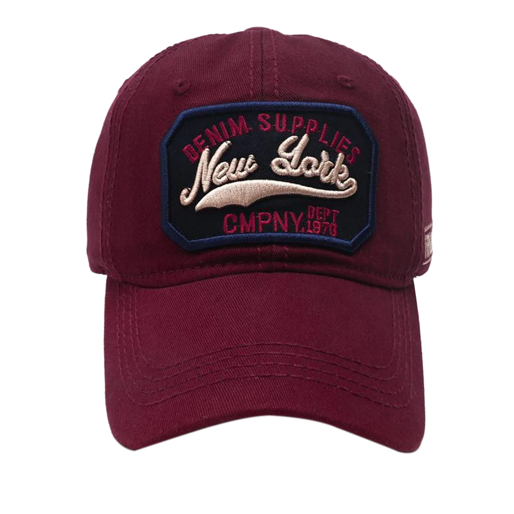 New York Letter Embroidery Baseball Cap Sun Visor Snapback Hip Hop Unisex Washed Cotton Dad Hats