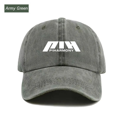 Baseball Cap Washed Printed Trucker Style Unisex