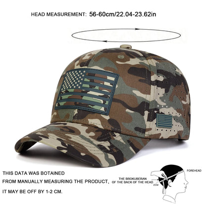 Unisex American Flag Embroidery Baseball Net Caps Outdoor Adjustable Casual Hats Sunscreen Hat Sports Cap