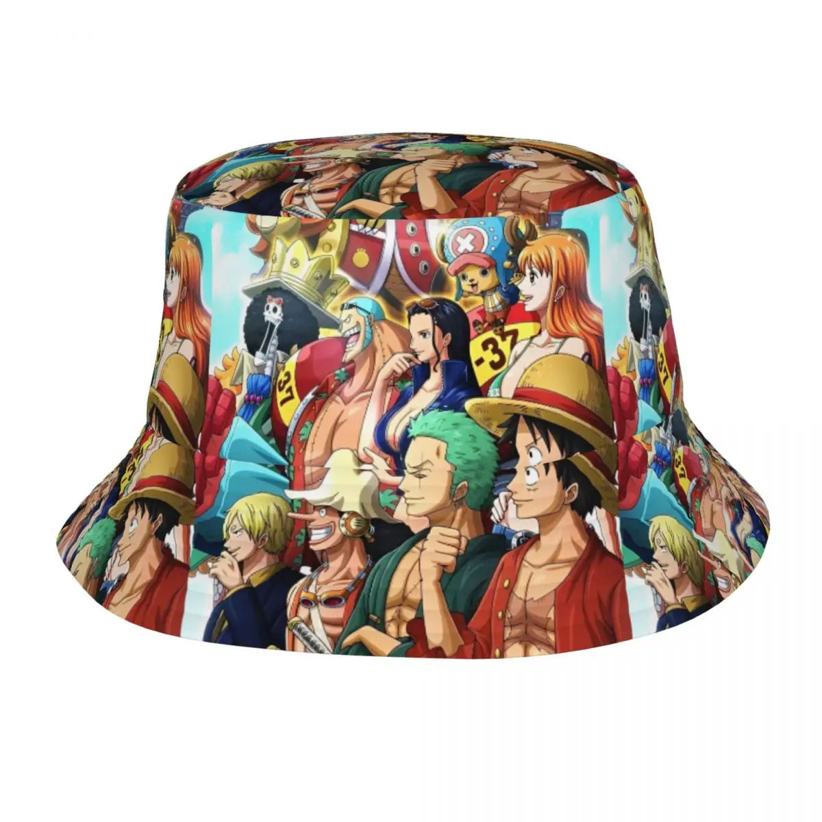 One Piece Straw Hat Luffy Skull Logo Bucket Hat for Teen Beach