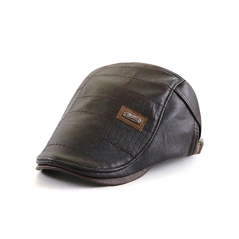 High Quality Men PU Leather Baseball Cap