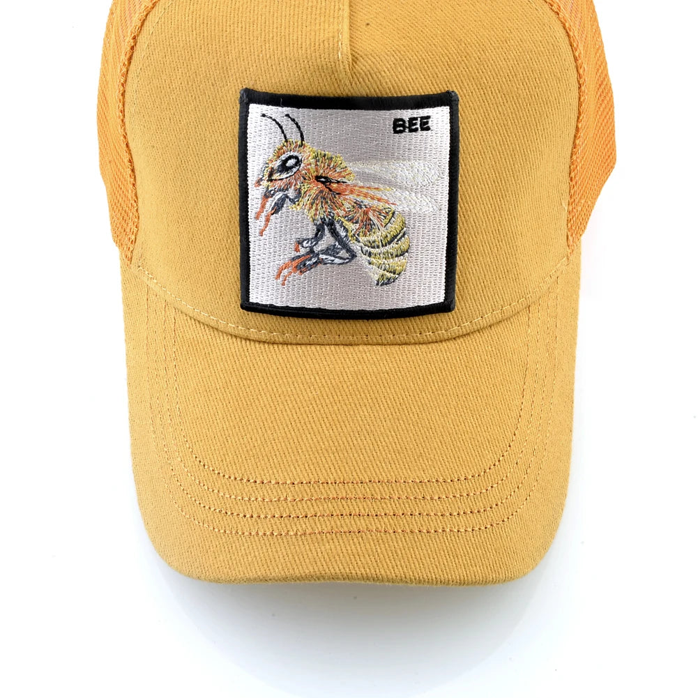 Fashion Unisex Baseball Cap With Embroidery With Bee Patch Men's