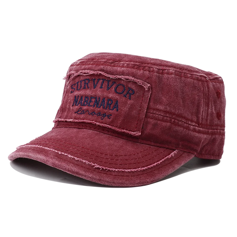2026 New Embroidery Military Flat Top Hat