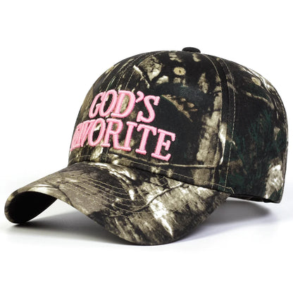 Unisex God's Favorite Letter Embroidery Baseball Caps Spring and Autumn