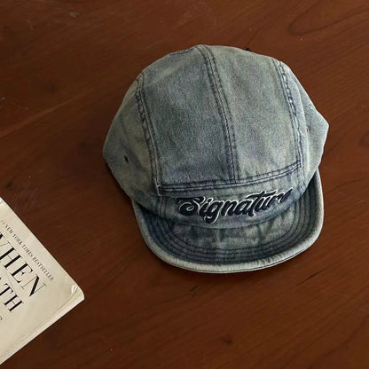 Workwear Denim Soft Brim Cap Short Brim Baseball Cap