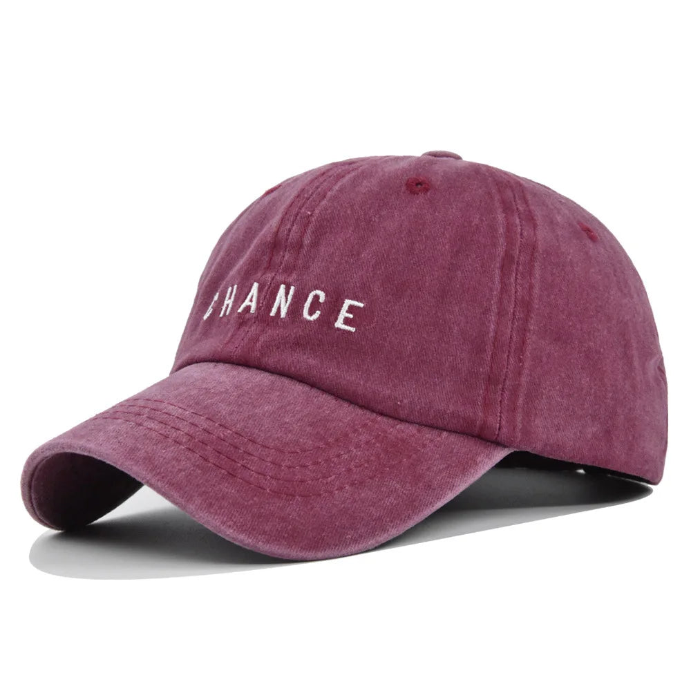 Retro Chance Letter Embroidery Baseball Caps Men
