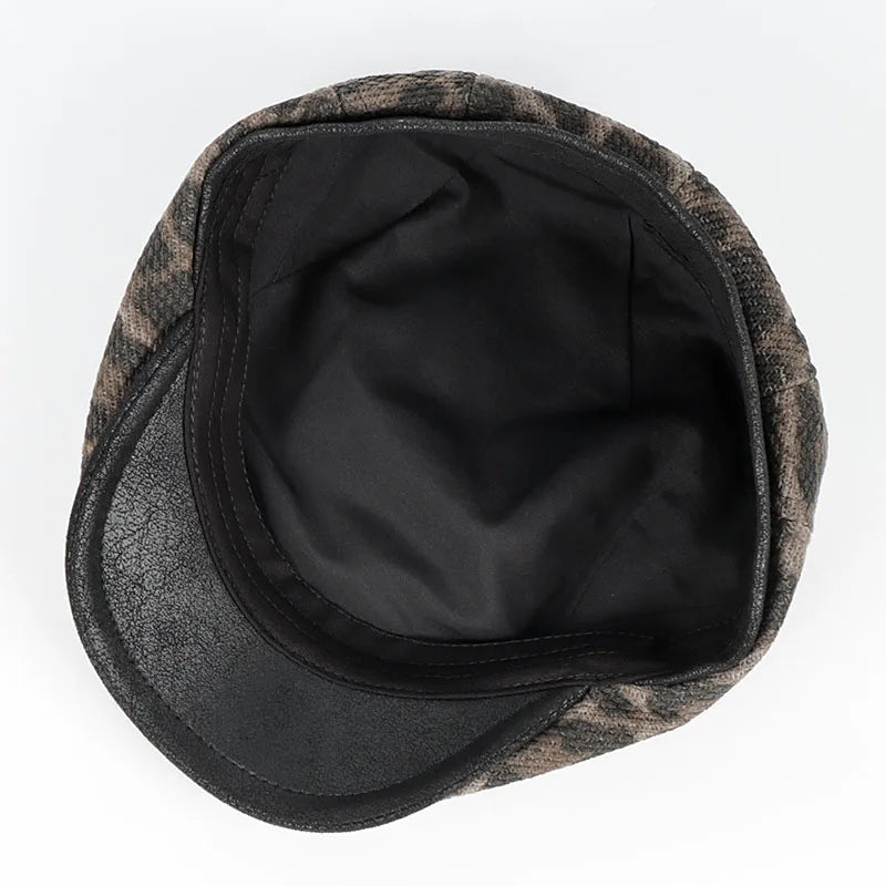 Spring Beret Cap Female 2026 Warm Autumn Vintage Leopard Print Women's Hat