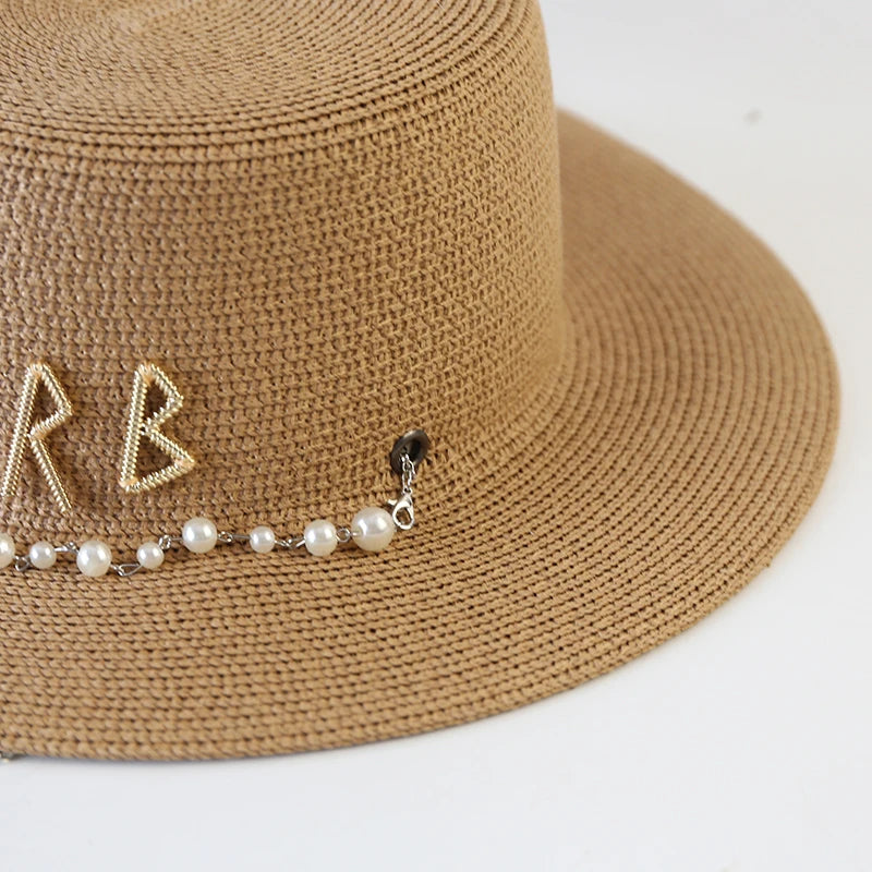 New Women Summer Hats Straw Sun Hat Panama Elegant Straw Fedoras