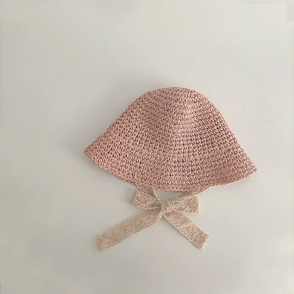 Korean Style Straw Hat For Little Girls