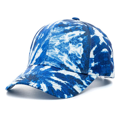 Outdoor Casual Tie Dye Caps For Women Rainbow Colorful Baseball Cap