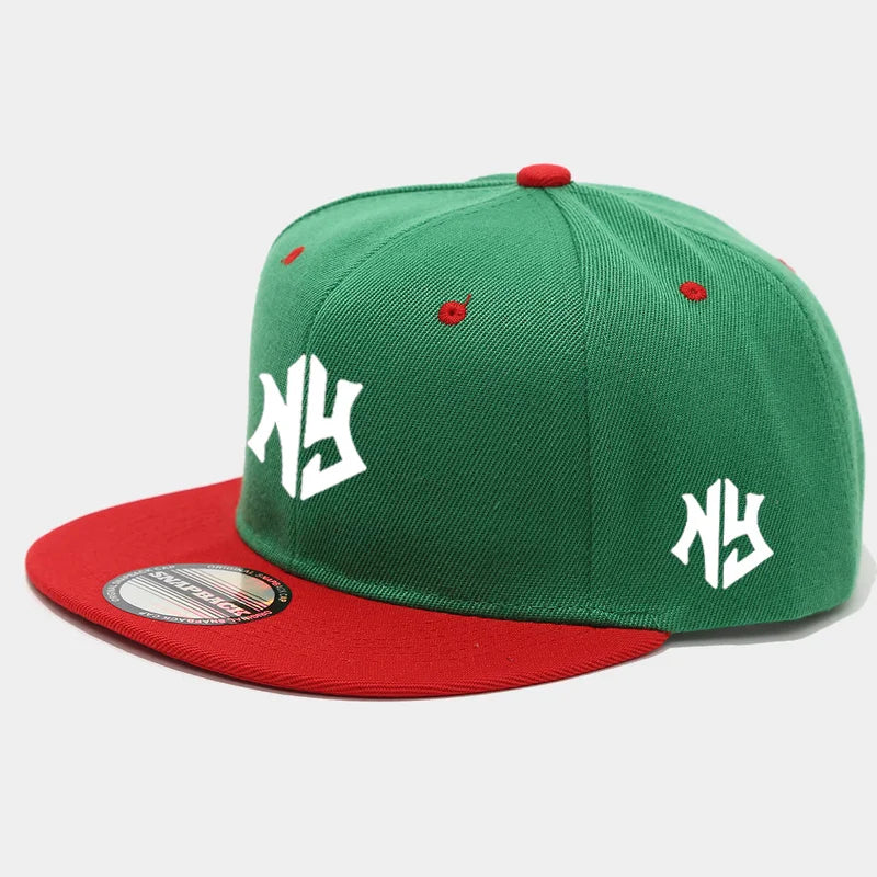 1PC Unisex Snapback Cap, Flat - Brim and Color - Blocked Hip - Hop Cap, Suitable for Both Men and Women