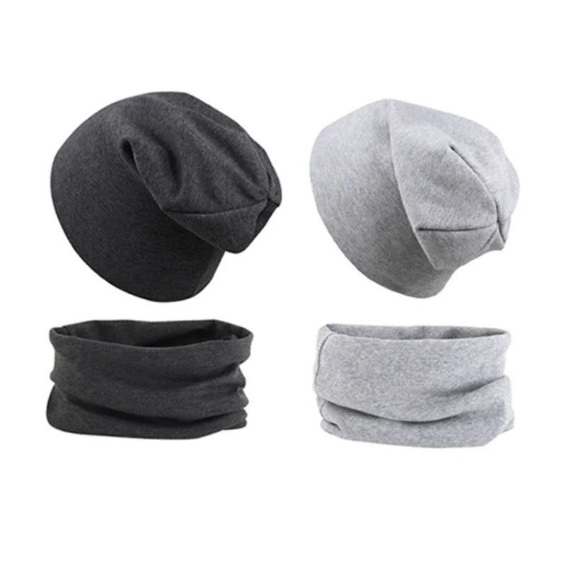 New Baby Hat Scarf Set Boys Girls Cap Autumn Winter Soft Elastic Beanie Hats Cotton