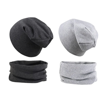 New Baby Hat Scarf Set Boys Girls Cap Autumn Winter Soft Elastic Beanie Hats Cotton