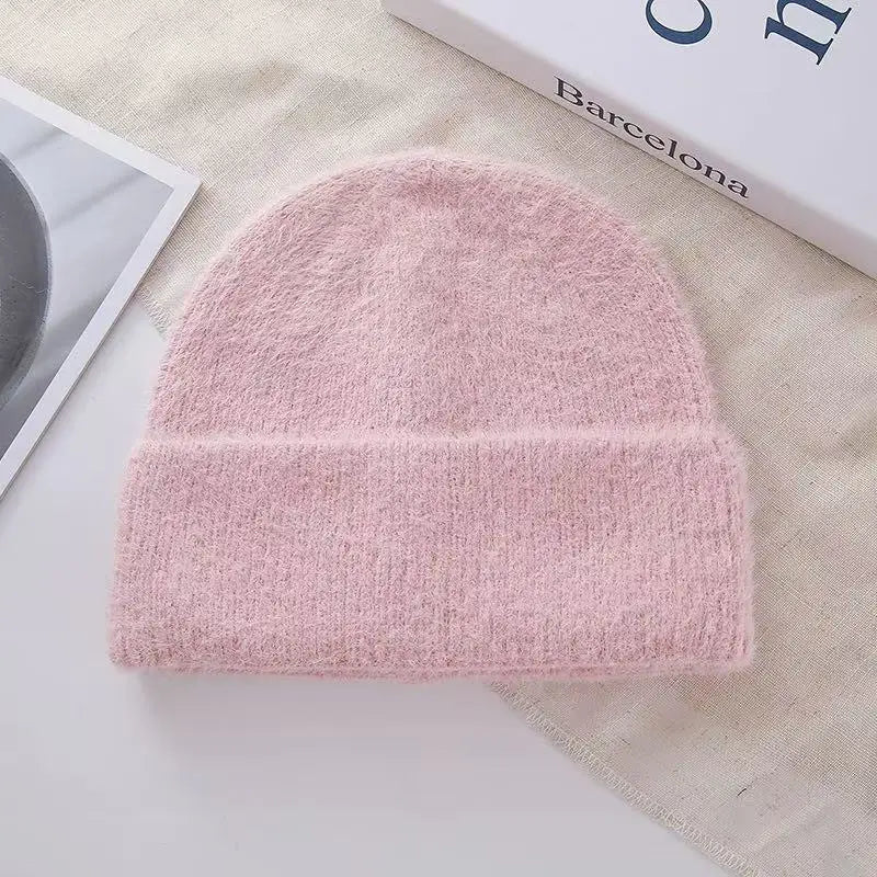 New Soft Faux Fur Winter Beanies Hat For Women