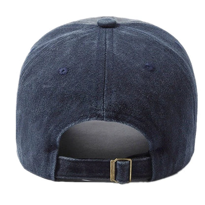 Unisex Washed Cotton Cap Letter Embroidery Baseball Cap For Men Women