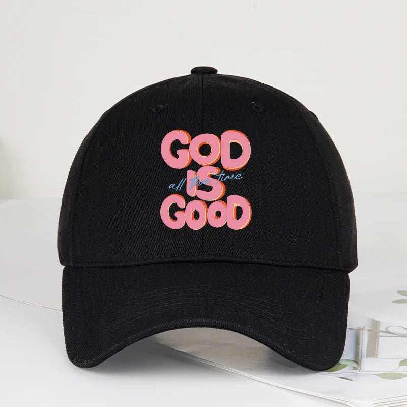 "God Is Good All The Time" Printed Multi-color Baseball Cap For Men Women