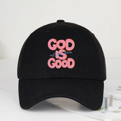 "God Is Good All The Time" Printed Multi-color Baseball Cap For Men Women