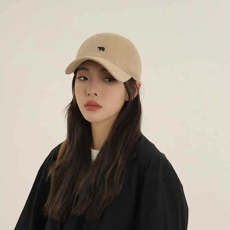 1pc Polar Bear Embroidered Baseball Hat for Men and Women