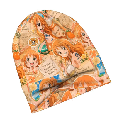 Nami Anime Comic Bonnet Hats  Hip Hop Knit Hat For Women Men