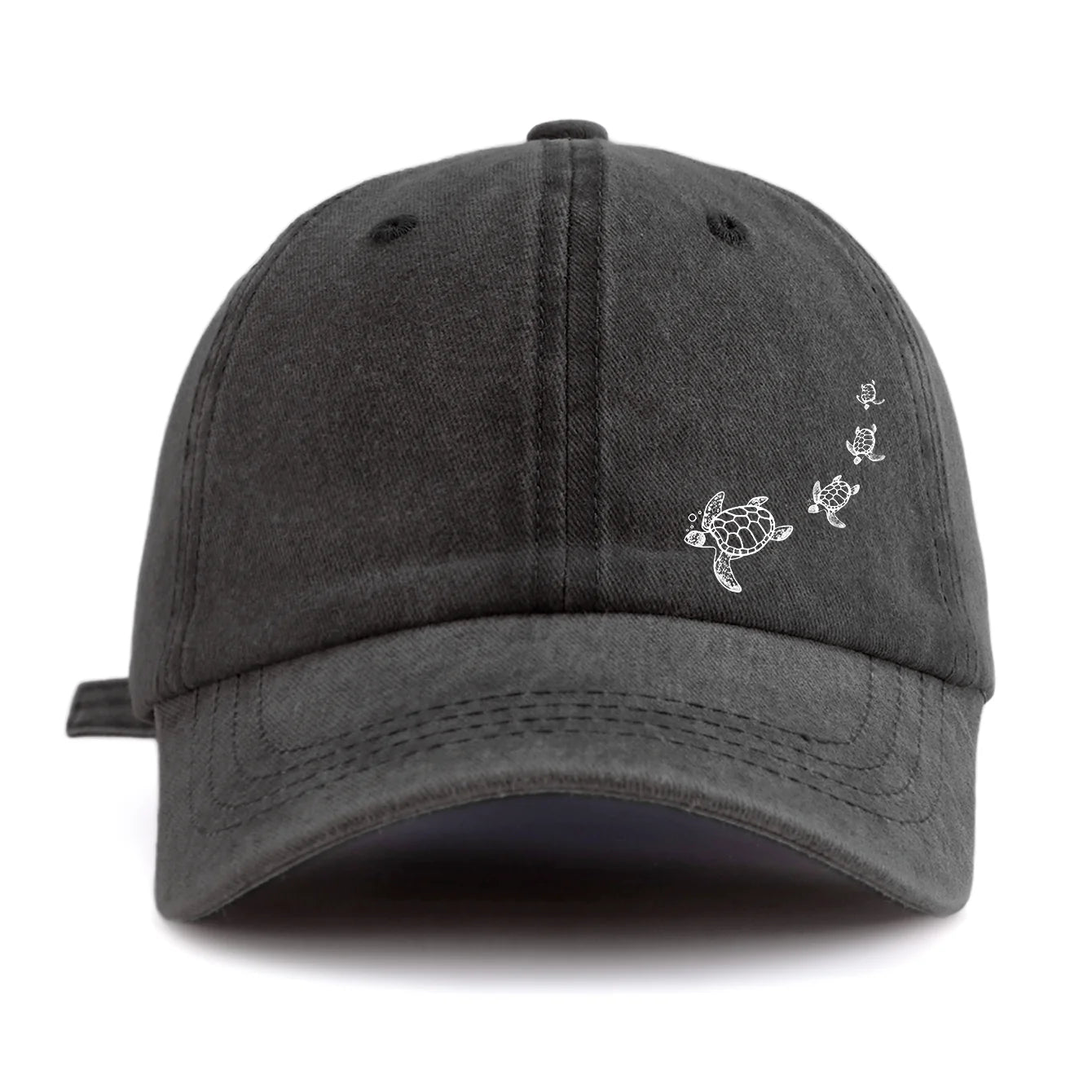 Turtle Print Washed Baseball Cap