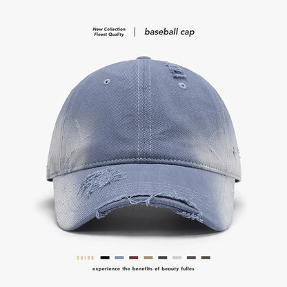Washed Soft-Top Distressed Baseball Cap