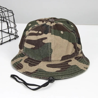 Camouflage Cotton Round Top 6 Panel Fisherman Hats