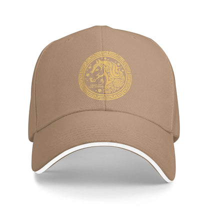 Chinese New Lunar Year 2026 Year Of Fire Horse Animal Baseball Cap Unisex Print Hip Hop Hats