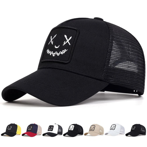 Unisex Ghost Face Embroidery Baseball Net Caps Spring And Summer