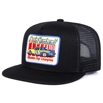 Unisex Dale Earnhardt Embroidery Hip-hop Net Hats Spring Summer