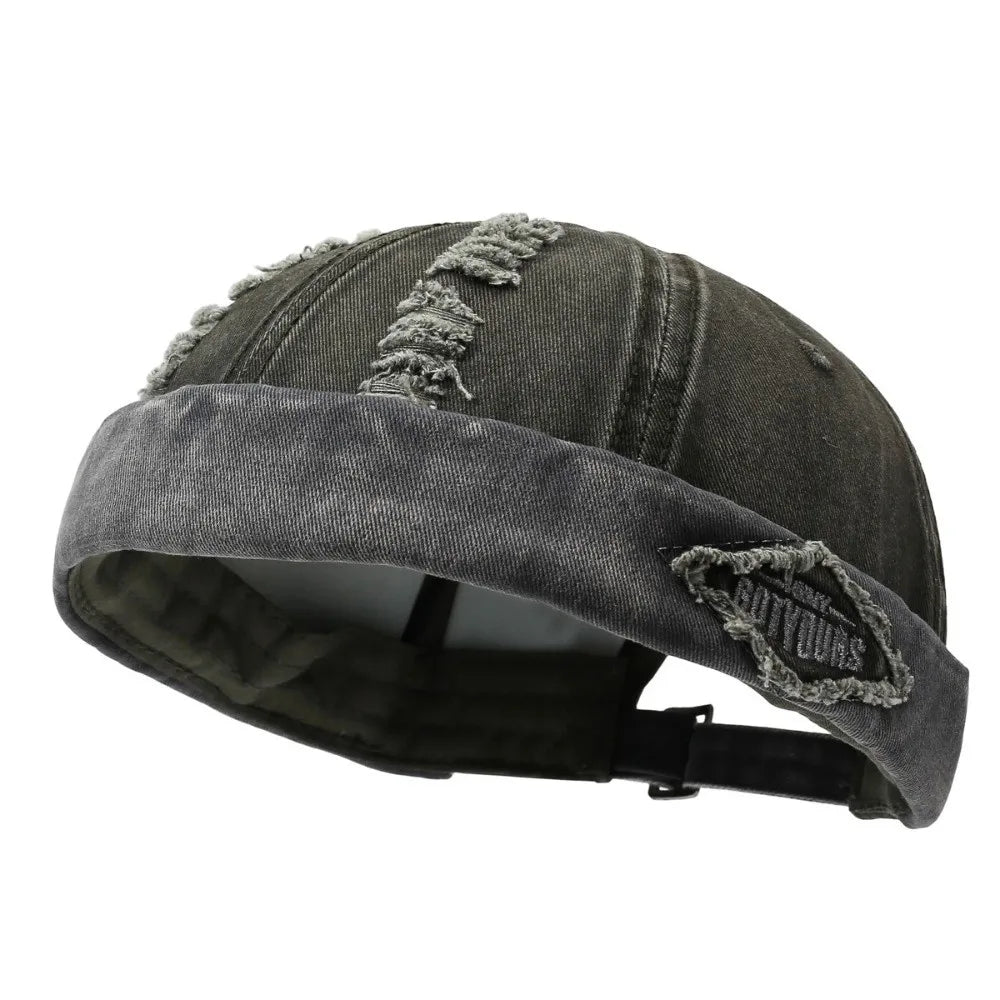 Casual Broken Hole Melon Skin Hat