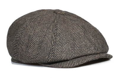 Men Street Bonnet 55% Wool Beret Sheepskin Camel/Grey Male Thin Hats