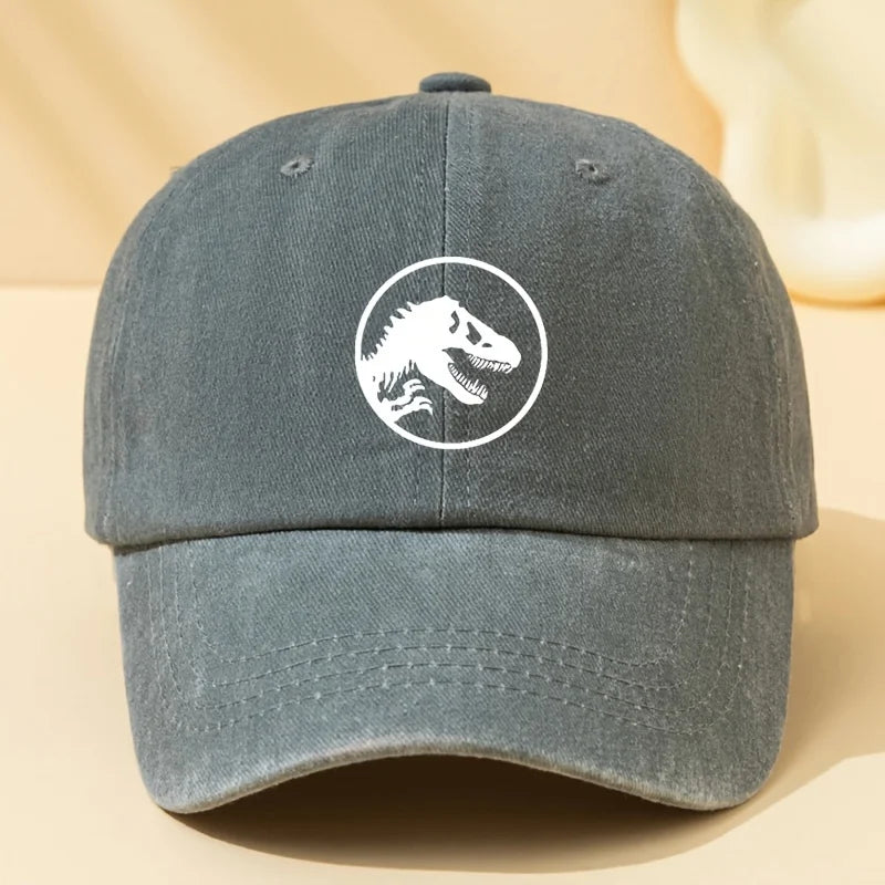 Dinosaur Print Retro Baseball Cap, Sports and Leisure Hat Suitable for Outdoor Sports