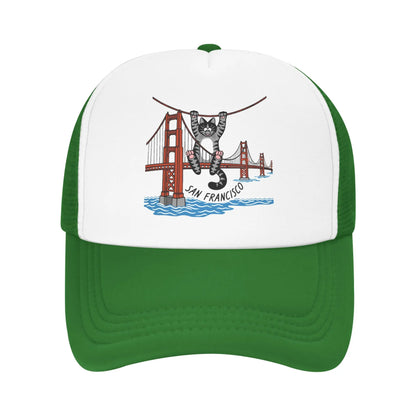 Men Ryan Gosling Cat Bridge Cap Casual Mesh Baseball Cap