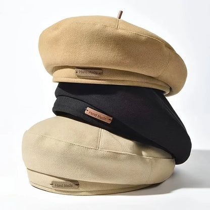 Maillard Style French Beret Hats For Women Beige Beret