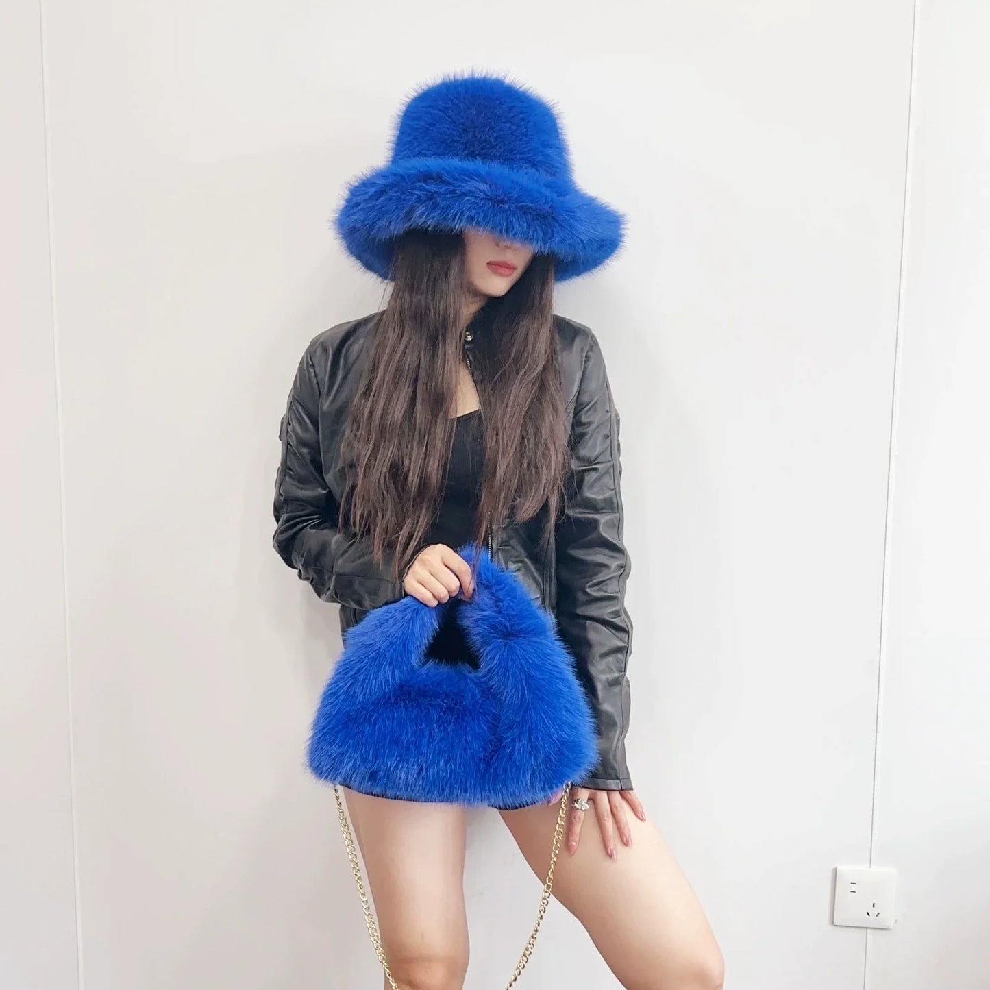 Autumn And Winter Women's Hats Faux Fur Bucket Hat