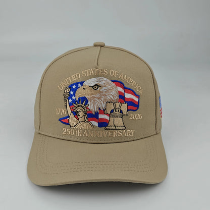 USA 250th Anniversary Eagle Print Hat Baseball Cap