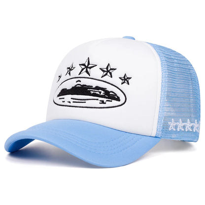 Five Star Embroidered Men's Trendy Baseball Hat Hip Hop Hat Women's