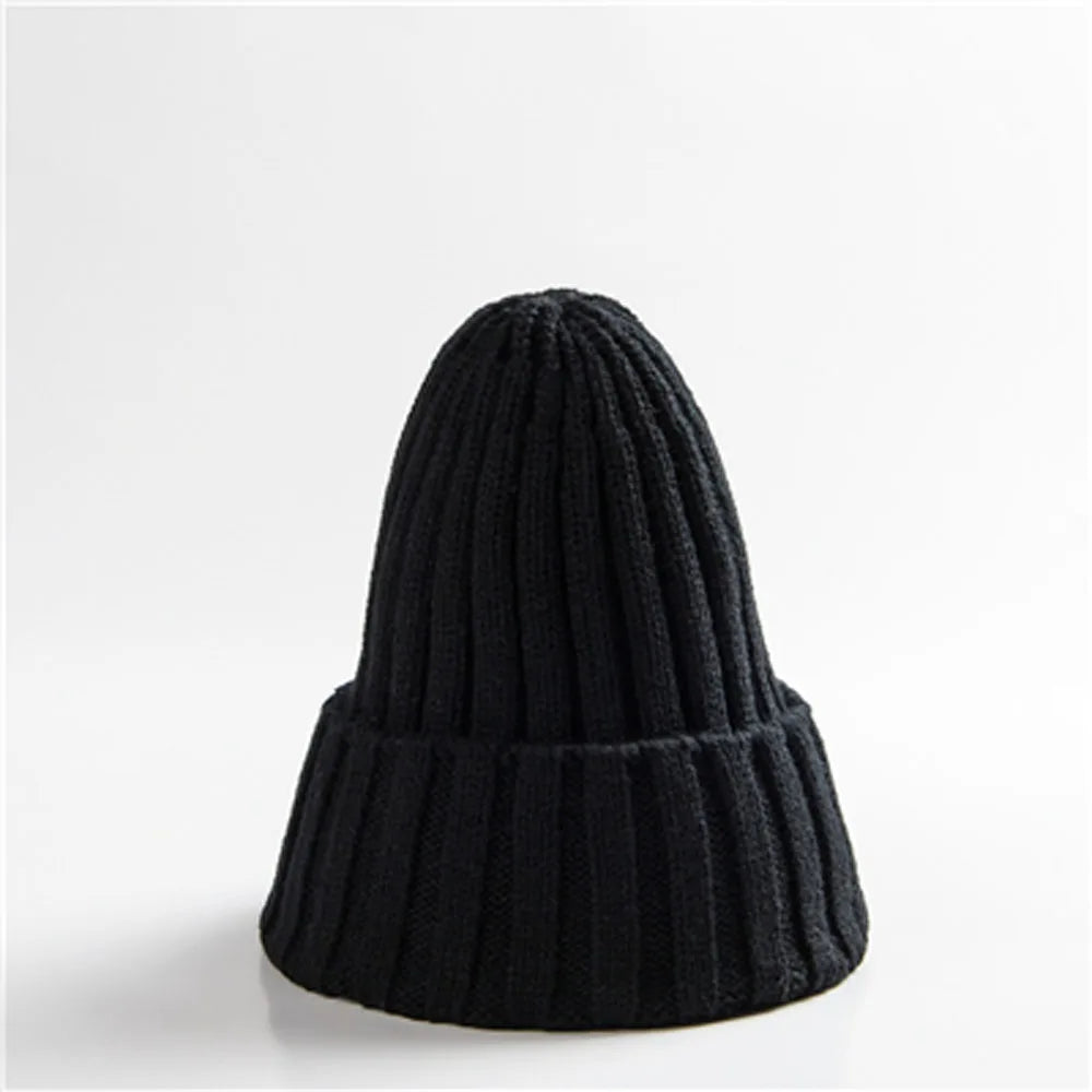 Knitted  Solid Edge Curl Colored Woolen Men's And Women's