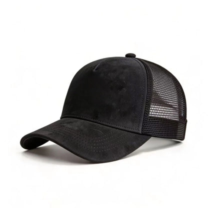 New Summer Mesh Baseball Cap Women Men Solid Suede Cap