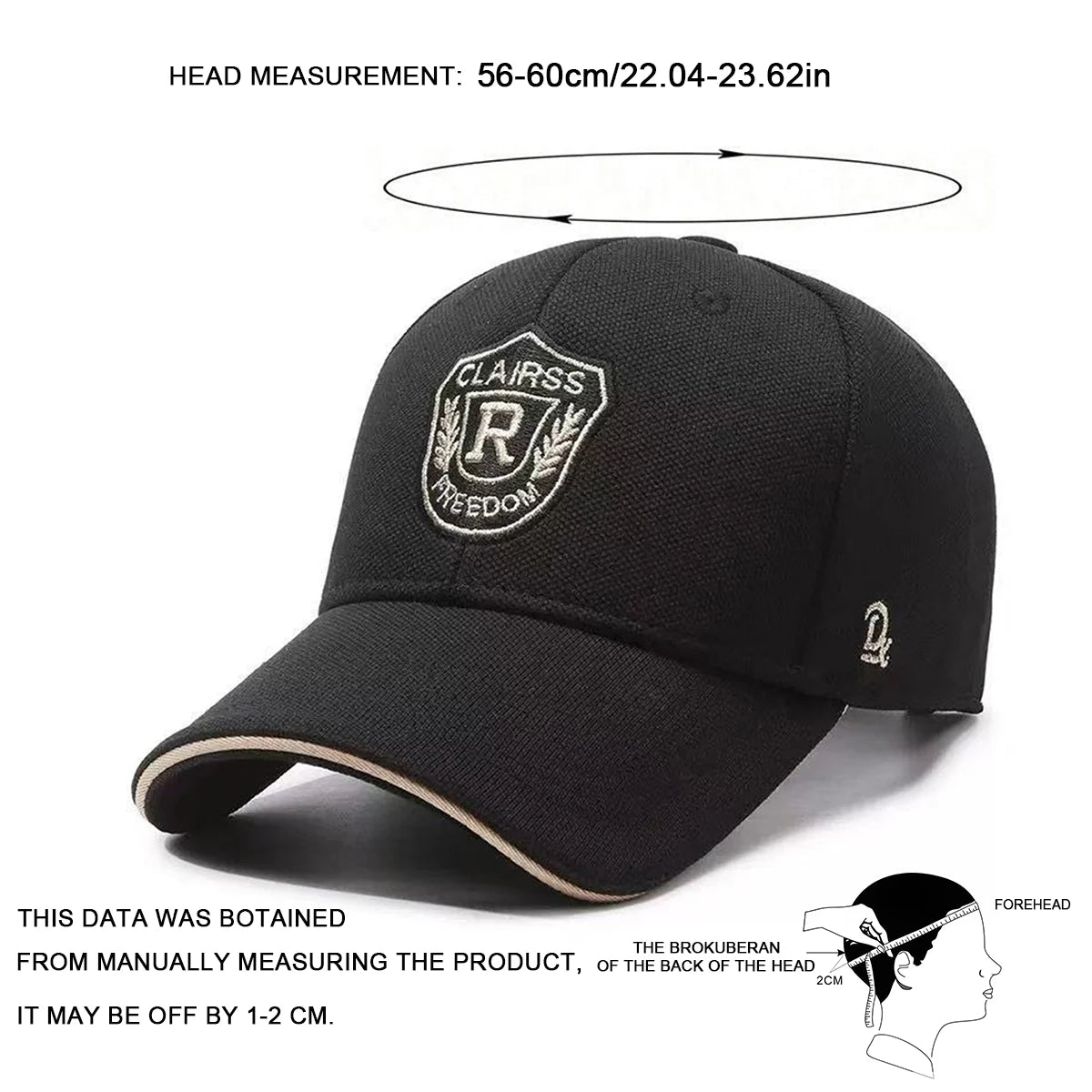 Unisex Clairss R Freedom Embroidery Baseball Caps Spring Autumn