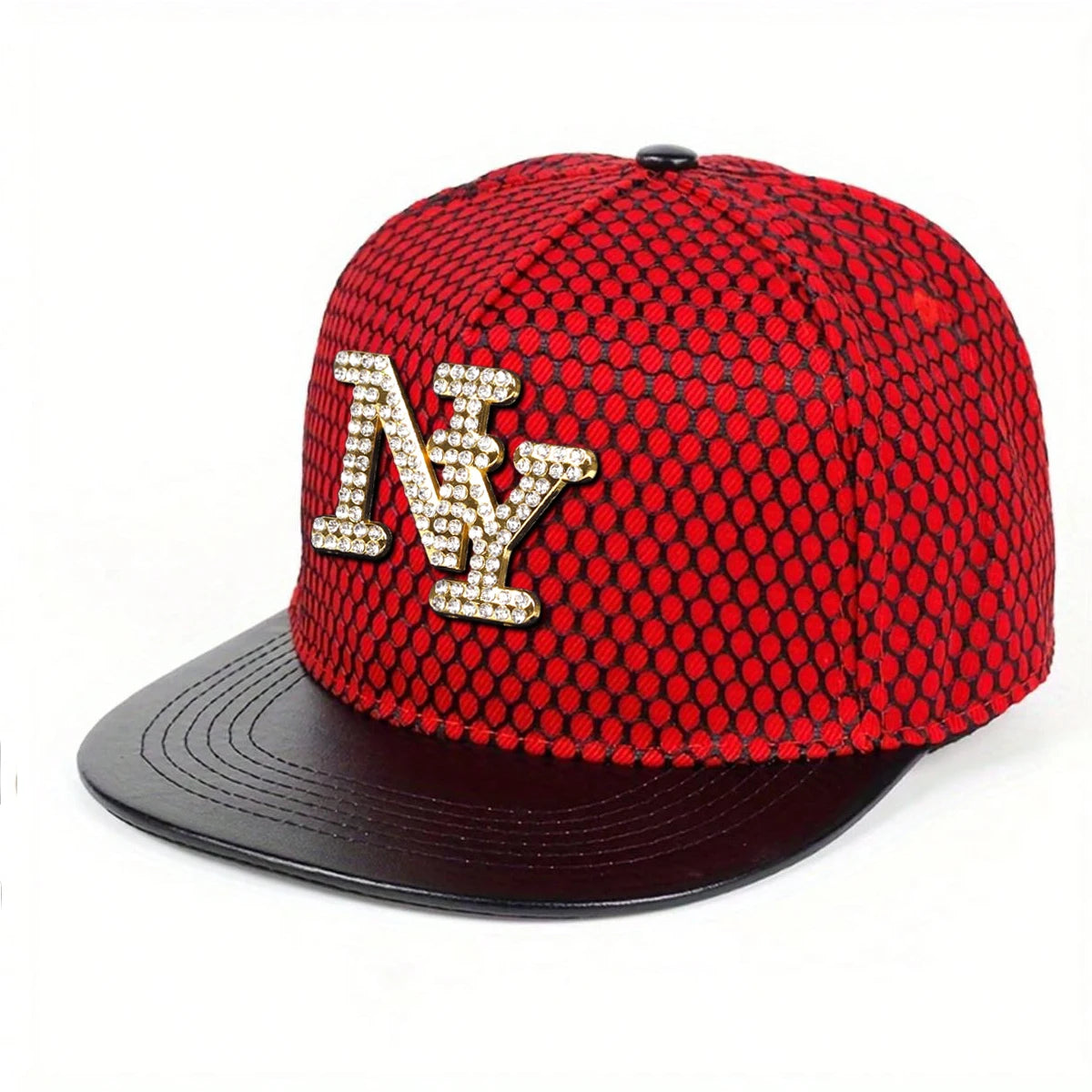 Unisex Letter Label Leather Hip-Hop Hats