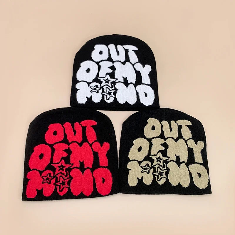 American Street Letter Jacquard Knitted Hats