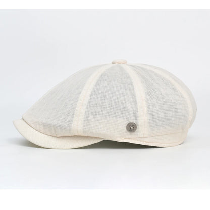 Spring Summer Breathable Mesh Newsboy Caps Men Woman