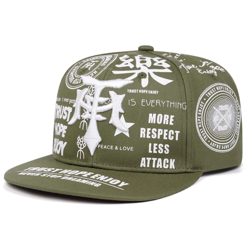 Fashionable Creative Baseball Hat T Graffiti Embroidery Street Hip Hop Hat