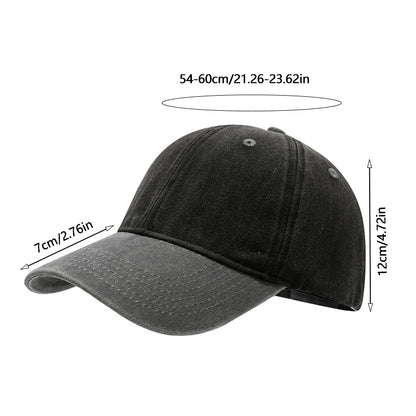 Unisex Versatile Color-Matched Washed Baseball Hat