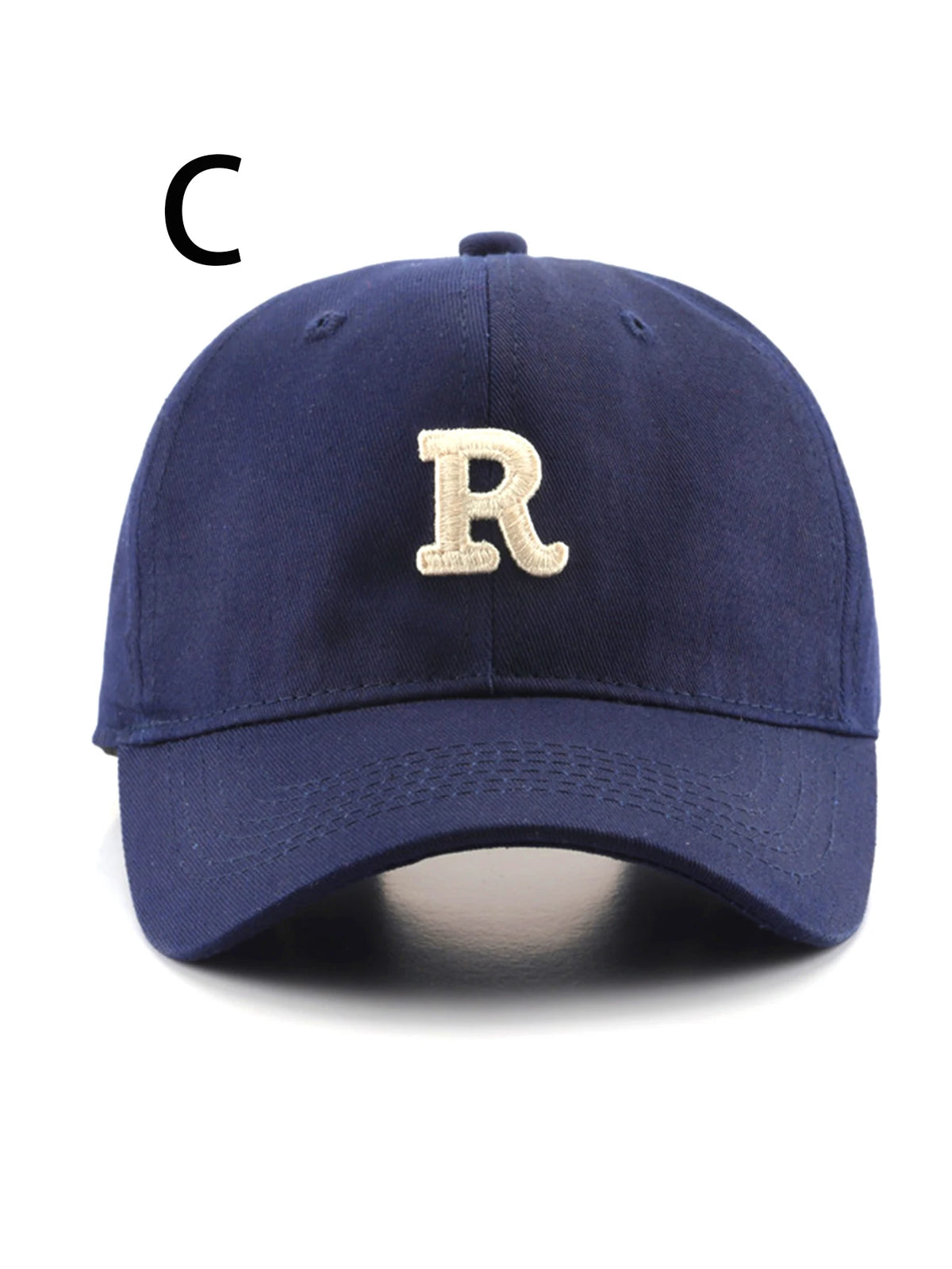 Unisex All Season Wearing Pure Cotton Letter R Fashionable Baseball Cap