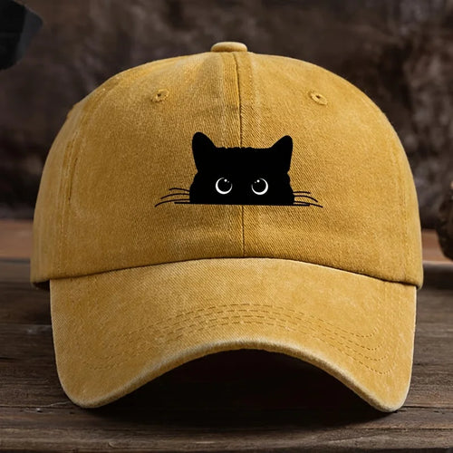 Cute Cat Print Adjustable Baseball Cap For Men And Women Outdoor