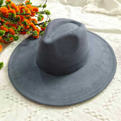 Vegan Suede Fedora Rancher Hats Blank Hats