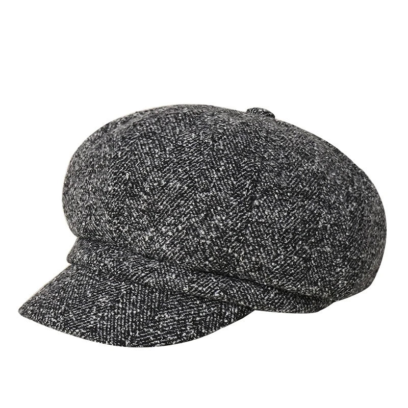 Wool Blended Newsboy Cap British Style Beret Hats